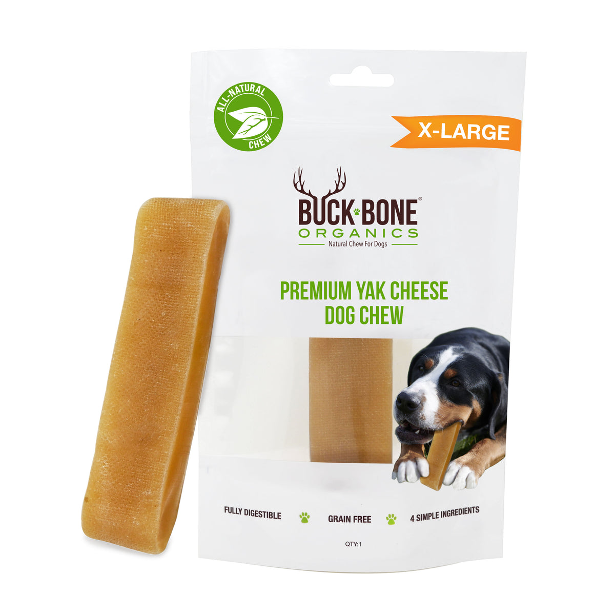 Premium Yak Cheese Dog Chew Extra Large Buck Bone Organics